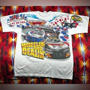 Vintage Nascar UAW Daimler Chrysler 400 Las Vegas Motor Speedway AOP T Shirt XL